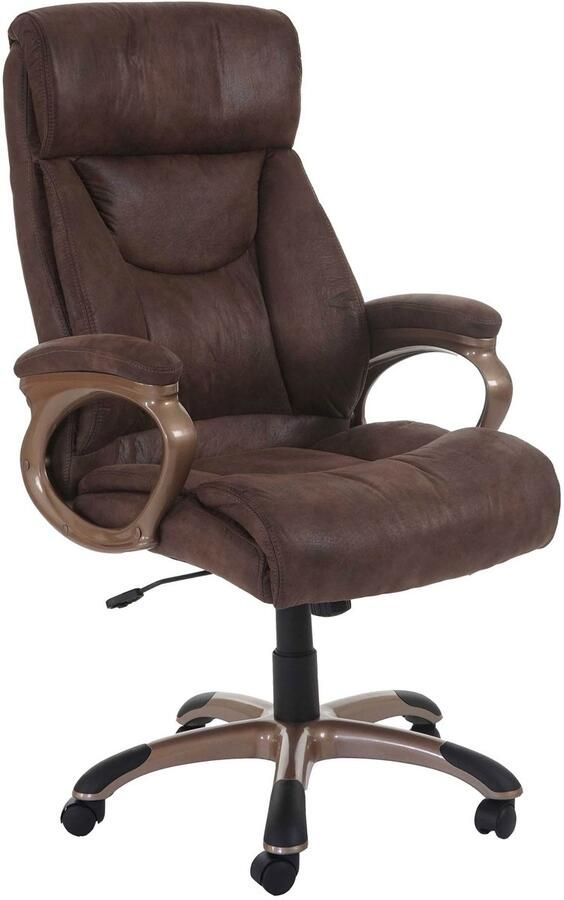 MCW Bureaustoel Dallas bureaustoel directiestoel MVG-gecertificeerd ~ suède look taupe-bruin