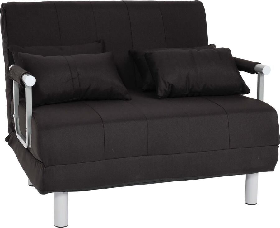 MCW Fauteuilbed -K29 inklapbare fauteuil slaapbank logeerbed ligvlak 186x97cm stof (270g m²) ~ zwart