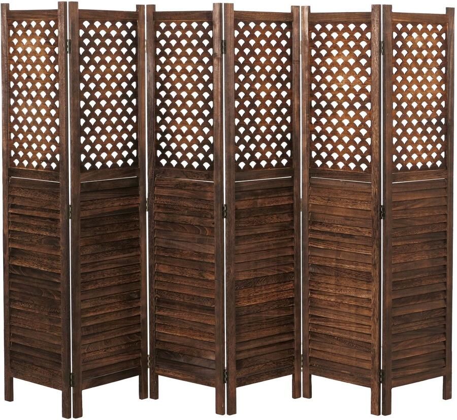 MCW Kamerscherm -A84 kamerscherm privacyscherm ornamenten 170x245cm ~ bruin