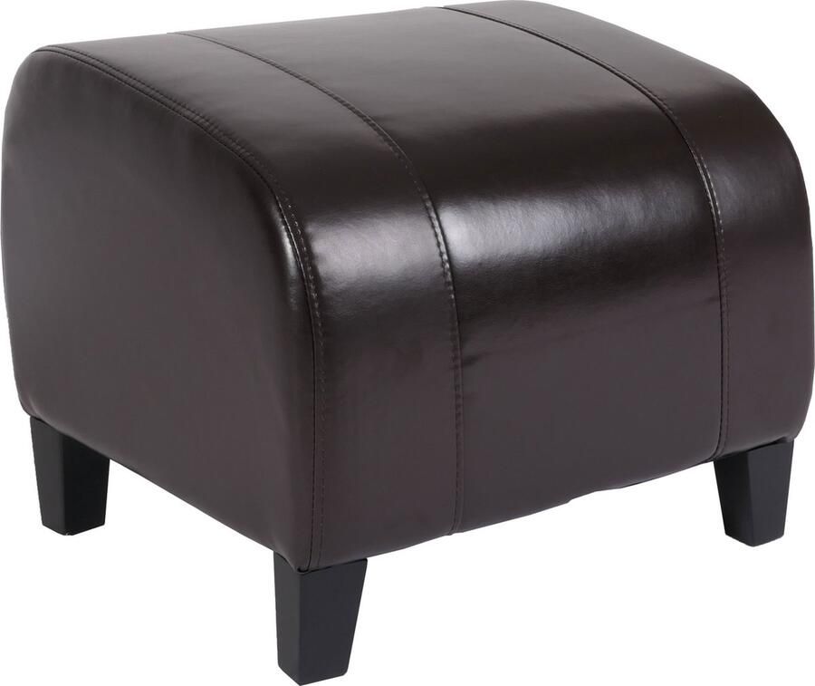 MCW Kruk Cube zitting Kruk Emmen leer + kunstleer 37x45x47 cm MVG-gecertificeerd ~ bruin