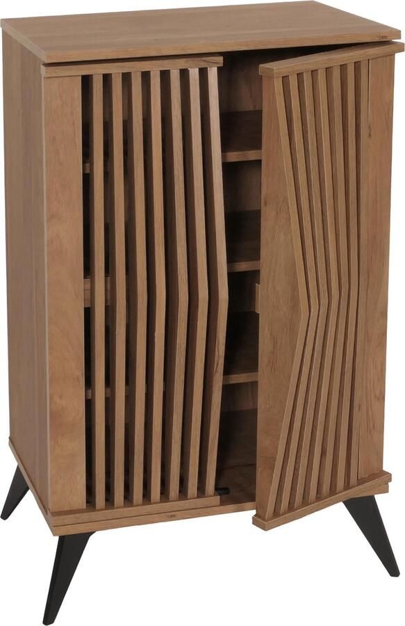 MCW Ladekast -M45 buffetkast dressoir highboard 3D design opbergvakken 95x60x42cm bruin