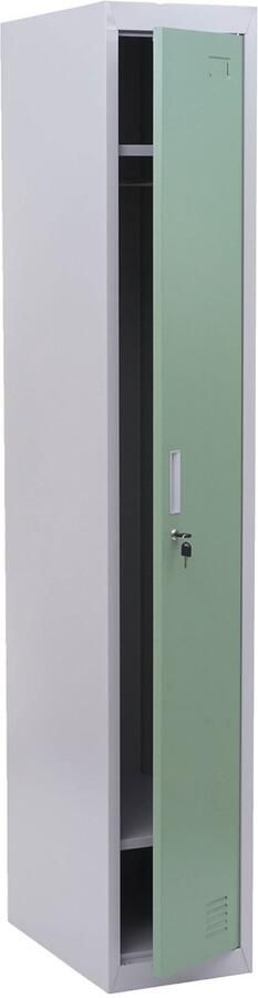 MCW Locker Boston T163 garderobekast kledingkast kleedkamerkast metaal 180x30x50cm volgens ASR A4.1 ~ mintgroen
