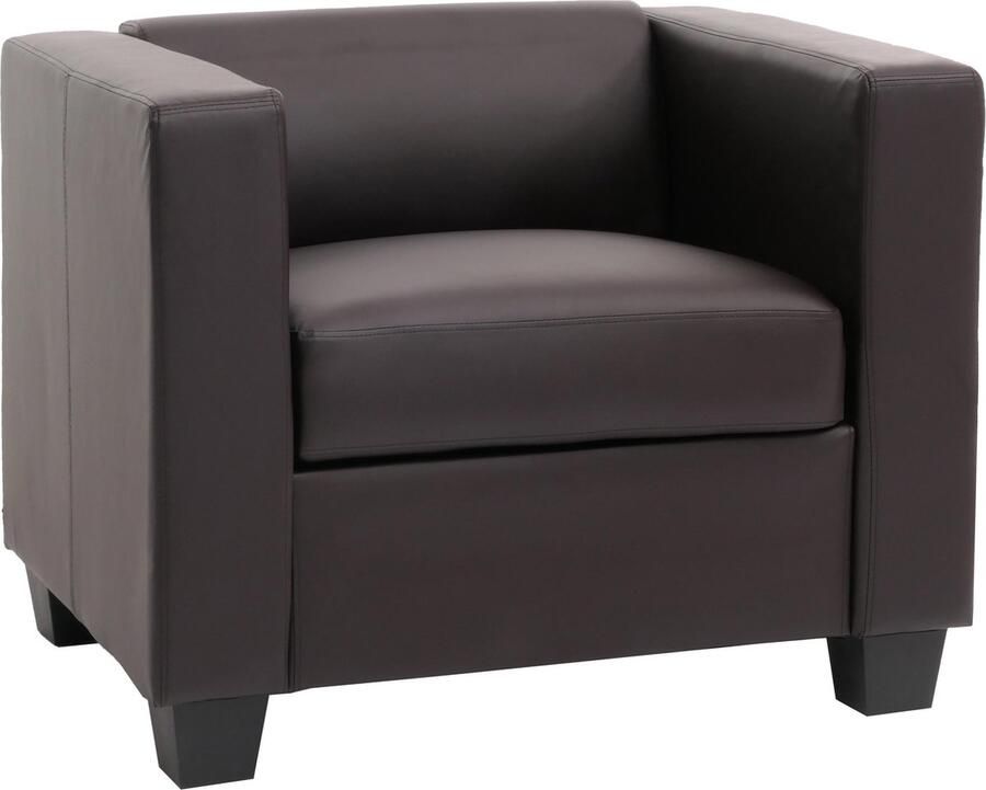 MCW Fauteuil lounge chair Lille ~ imitatieleer koffie