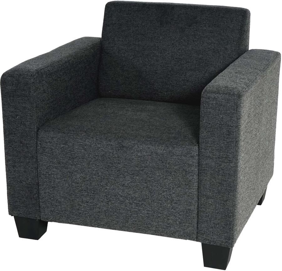 MCW Loungestoel Lyon stof textiel ~ antracietgrijs