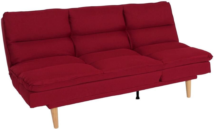 MCW Slaapbank -M79 slaapbank voor gasten slaapfunctie ligoppervlak 180x110cm ~ stof textiel bordeaux