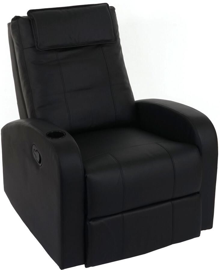 MCW TV fauteuil Durham TV fauteuil relax kunstleer ~ zwart