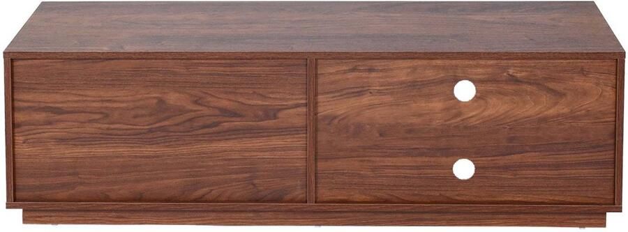 MCW TV-rek -J78 TV-tafel lowboard ladekast lade MDF 42x140x40cm ~ walnoot look