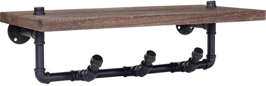 MCW Wandkapstok -C45 opbergrek hangende kapstok kapstokpaneel industrieel ontwerp bruin