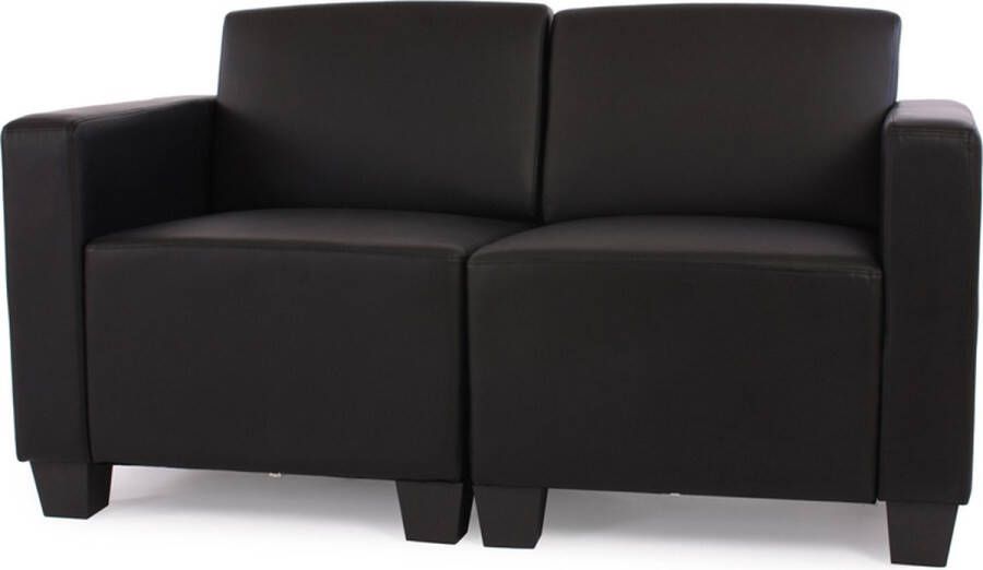 MCW Modulaire 2-zitsbank Couch Lyon kunstleer ~ zwart