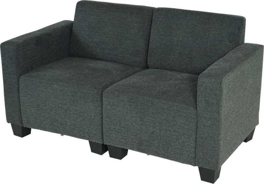 MCW Modulaire 2-zitsbank Couch Lyon stof textiel ~ antracietgrijs - Foto 1
