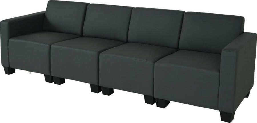 MCW Modulaire 4-zitsbank Couch Lyon kunstleer ~ donkergrijs