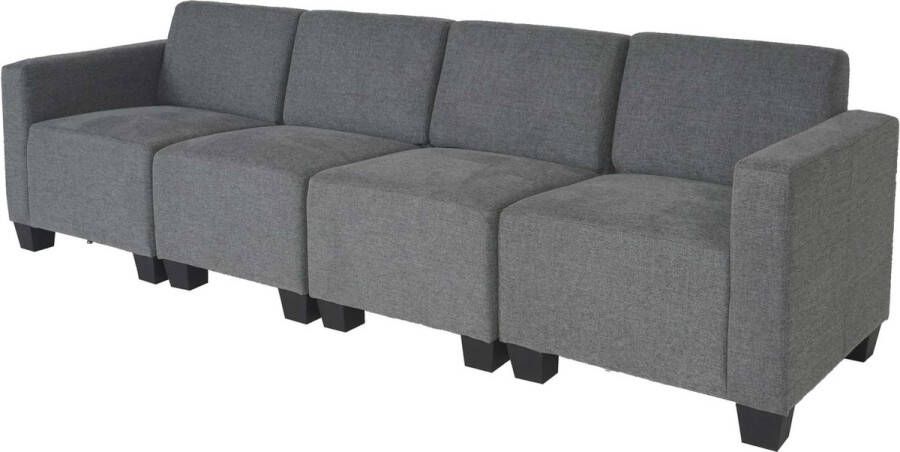 MCW Modulaire 4-zitsbank Couch Lyon stof textiel ~ grijs