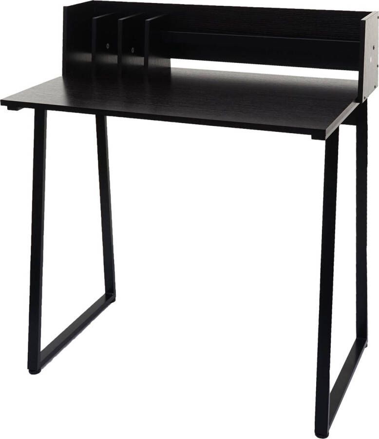 MCW Console tafel -K69 telefoontafel 82x51cm 3D structuur metaal MDF ~ zwart