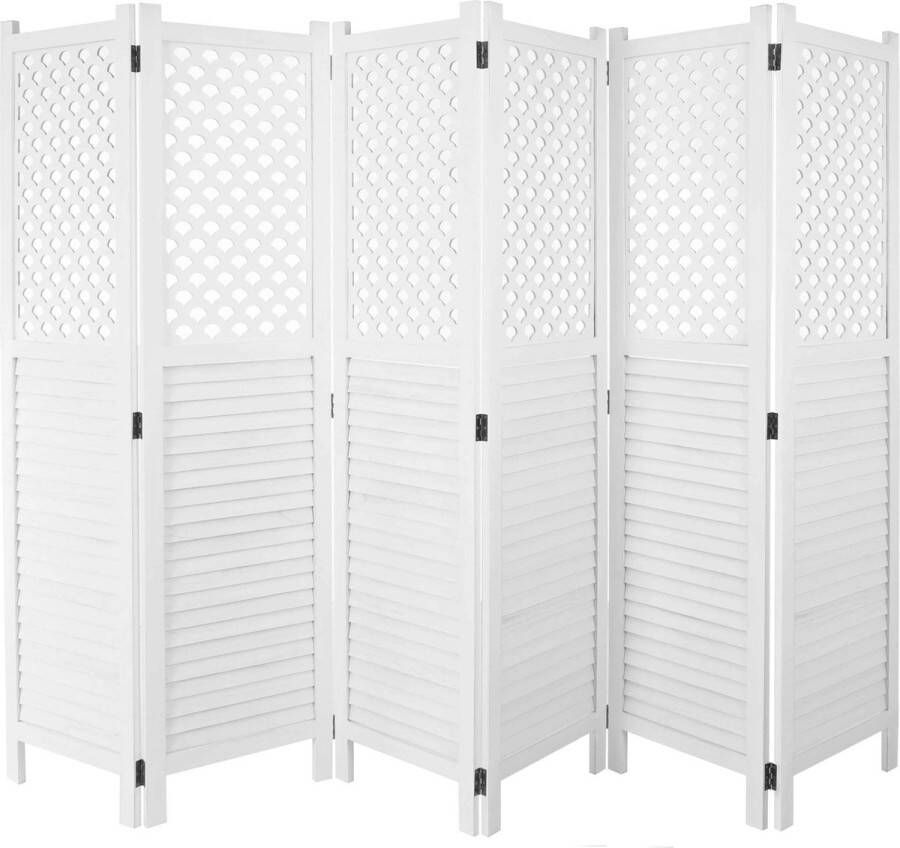 MCW Kamerscherm -A84 kamerscherm privacyscherm ornamenten 170x245cm ~ wit