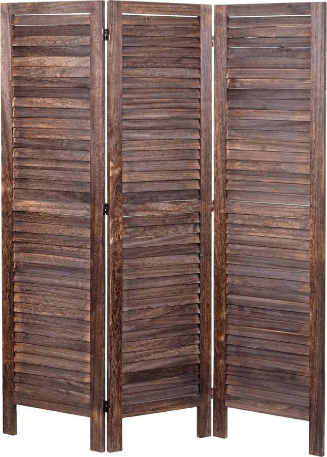 MCW Paravent -G30 scheidingswand privacy scherm kamerscherm shabby look 170x120cm ~ bruin