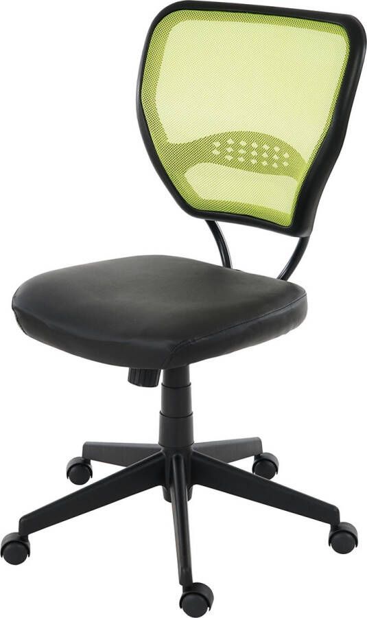 MCW Professionele bureaustoel Seattle directiestoel draaistoel 150kg belastbaar kunstleer ~ groen zonder armleuningen