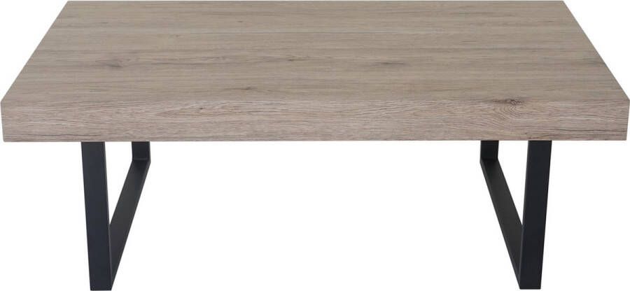 MCW Salontafel Kos T576 woonkamertafel 40x110x60cm MVG-gecertificeerd ~ San Remo donkere metalen poten