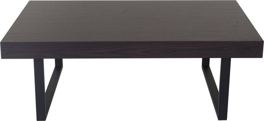 MCW Salontafel Kos T576 woonkamertafel 40x110x60cm MVG-gecertificeerd ~ Wengé donkere metalen poten