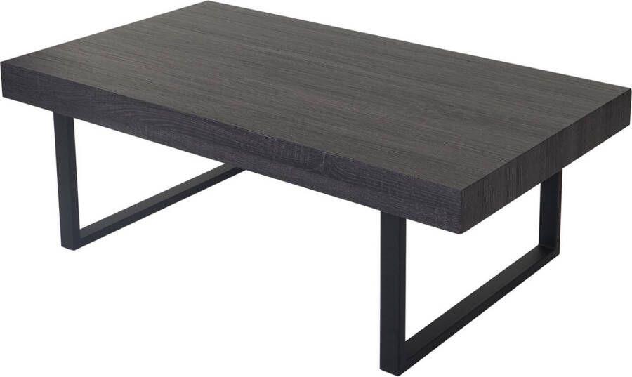 MCW Salontafel Kos T576 woonkamertafel 40x110x60cm MVG-gecertificeerd ~ Zwart eiken look donker metalen poten - Foto 2