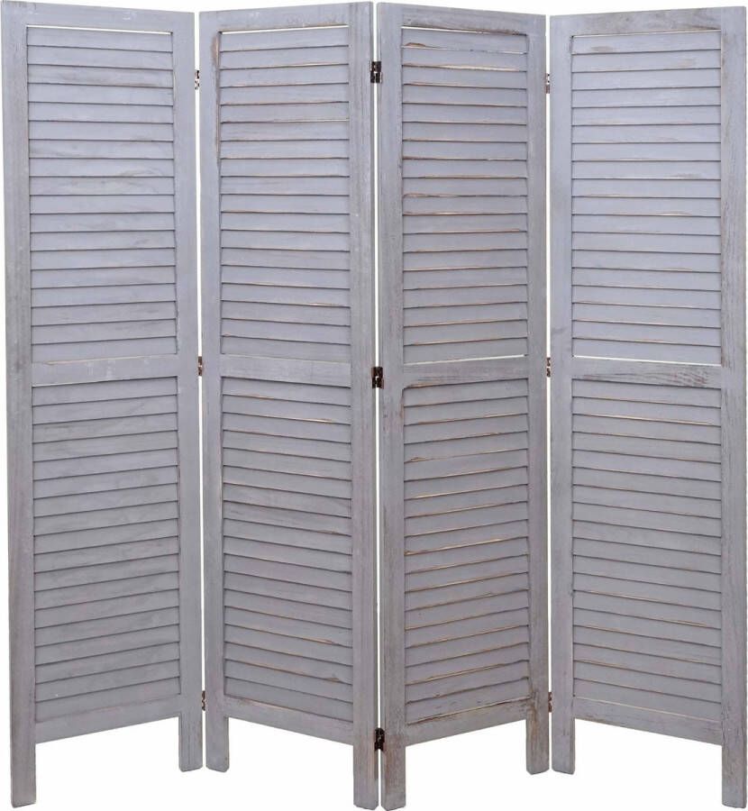 MCW Scherm -G30 scheidingswand privacyscherm kamerscherm shabby look 170x162cm ~ grijs