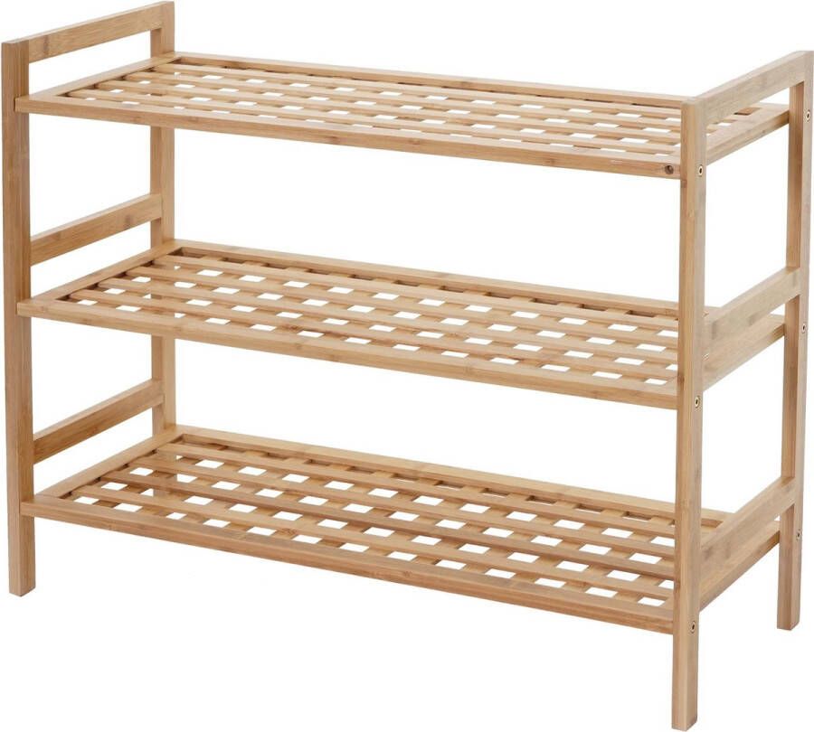 MCW Schoenenrek -B53 plank boekenkast badkamer plank standaard plank bamboe ~ 3 planken