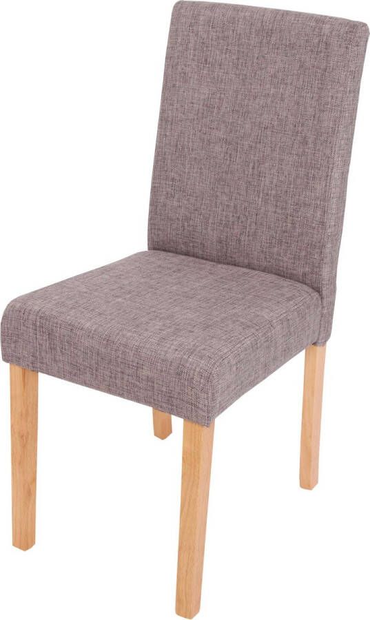 MCW Set van 2 eetkamerstoelen Keukenstoel Littau ~ textiel grijs lichte poten