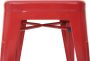 MCW Set van 4 barkrukken -A73 barkruk tegenkruk metalen industrieel ontwerp stapelbaar ~ rood - Thumbnail 2