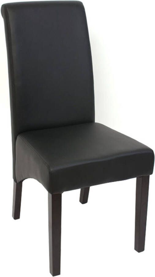 MCW Set van 6 eetkamerstoelen Keukenstoel Stoel M37 ~ kunstleer mat zwart donkere poten