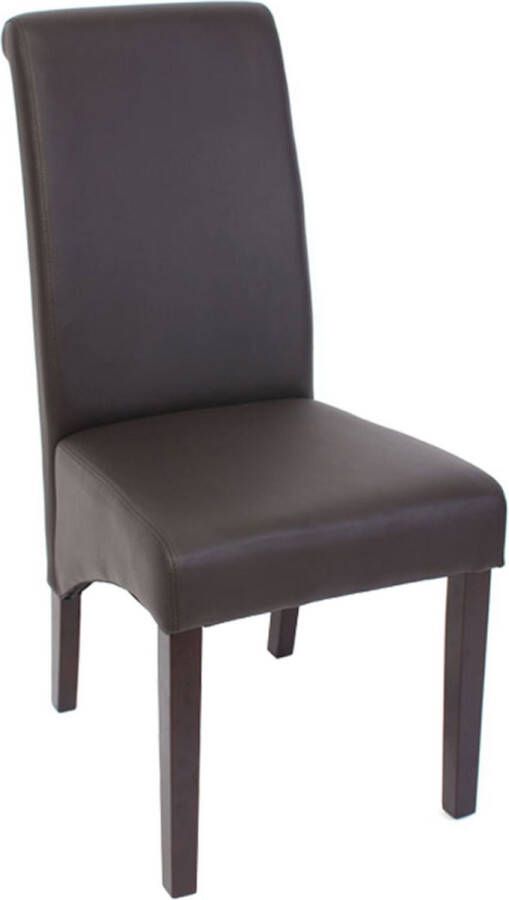 MCW Set van 6 eetkamerstoelen Keukenstoel Stoel M37 ~ kunstleer mat bruin donkere poten