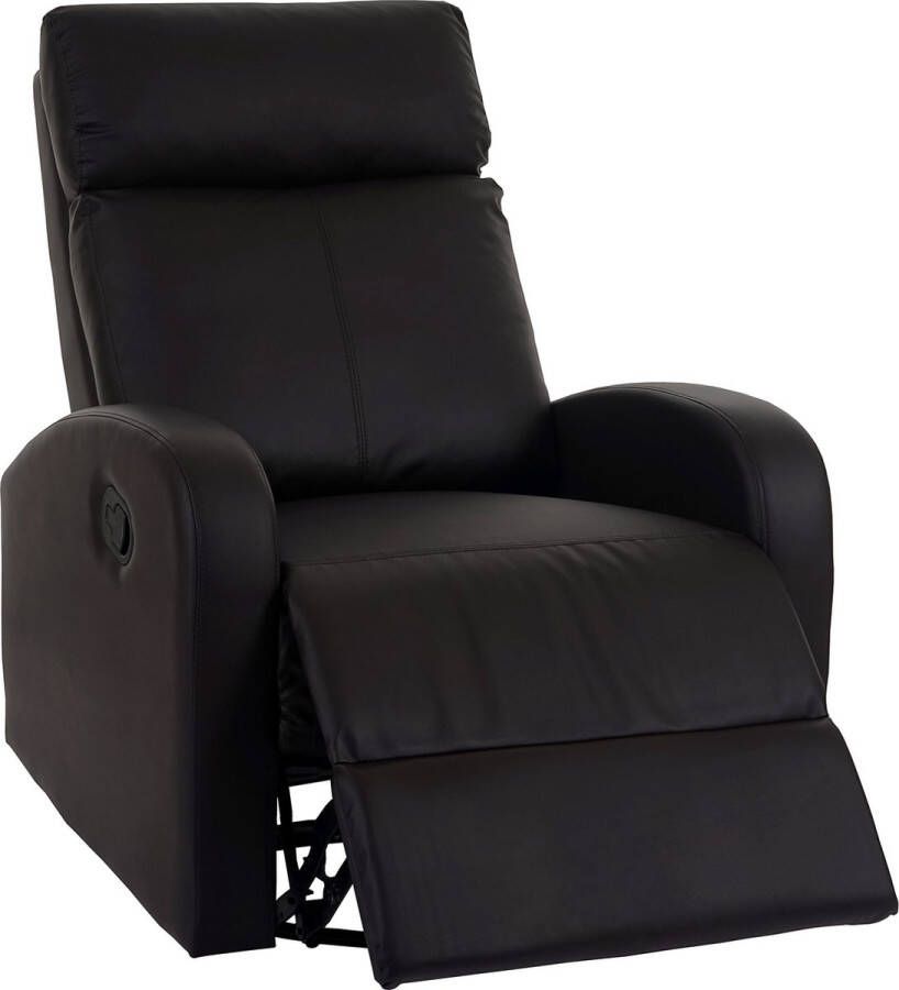 MCW TV fauteuil -A54 Premium relax fauteuil schommelfunctie draaibaar ~ kunstleer bruin