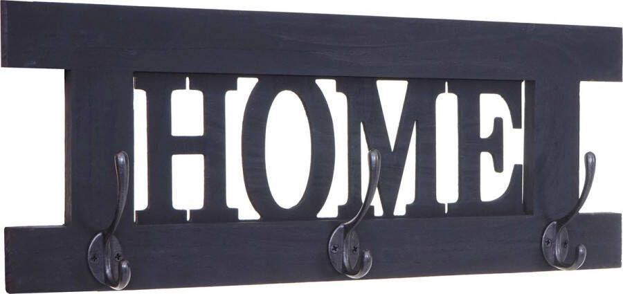 MCW Wandgarderobe -C60 Home Garderobe Garderobenpaneel Shabby-Look Vintage 55x21cm ~ dunkelgrau