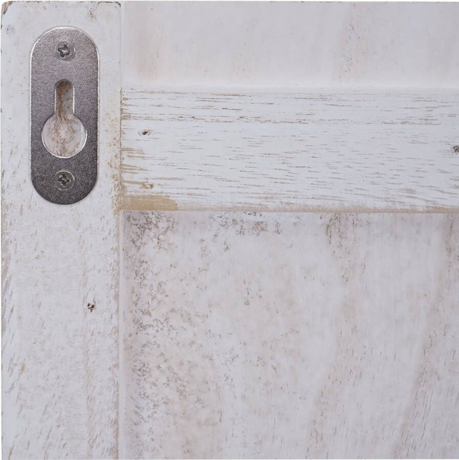 MCW Wandgarderobe -C89 Home Garderobenpaneel Garderobe Shabby-Look Vintage 8 Haken 91x60cm ~ weiß shabby - Foto 2