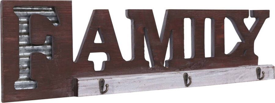 MCW Wandkapstok -A91 Familie kapstokpaneel landhuis hout metaal