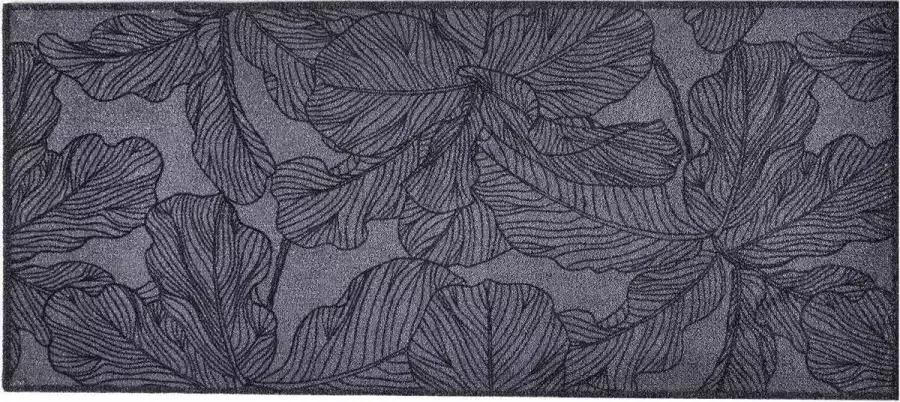 MD-Entree Keukenloper Keukenmat Vloerkleed Antislip Machinewasbaar Absorberend Universal Flora 67 x 150 cm Antraciet - Foto 2