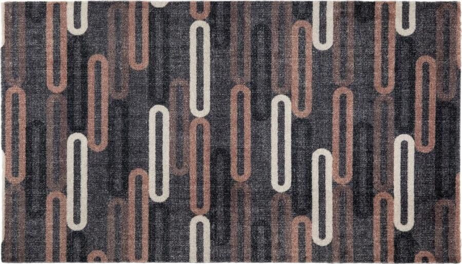 MD-Entree Design mat Universal – Chains Taupe – Vloerkleed – Met antislip Machine wasbaar- Vocht absorberend Hoge dichtheid 600gr m2 67 x 120 cm