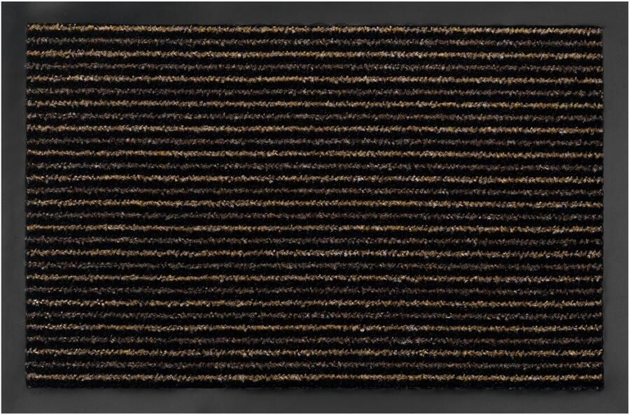 MD-Entree Deurmat – Maxi Dry Stripe – Beige Brown – Vloerkleed – Met antislip Wasbaar- Vocht absorberend Hoge dichtheid 600gr m2 80 x 120 cm