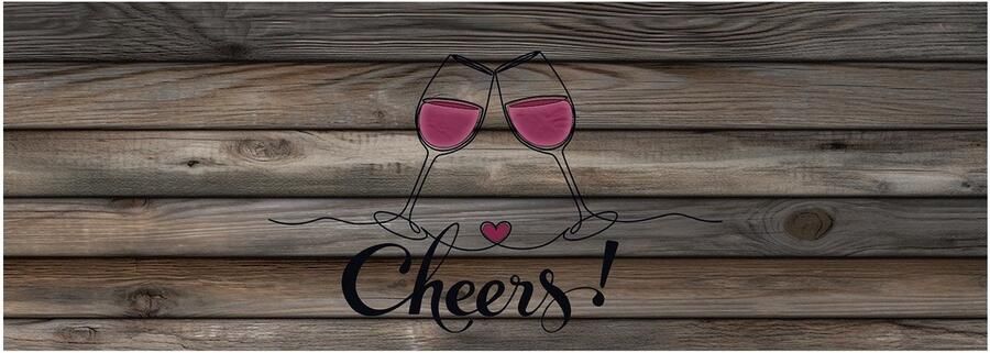 MD-Entree Keukenloper Keukenmat Vloerkleed Antislip Machinewasbaar Absorberend Cook & Wash Cheers Wood 50 x 150 cm