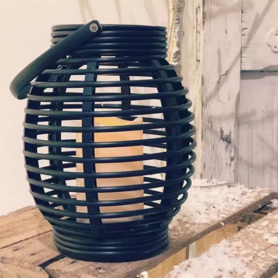 Md gifts Led tafellamp met LED kaars voor binnen buiten gebruik