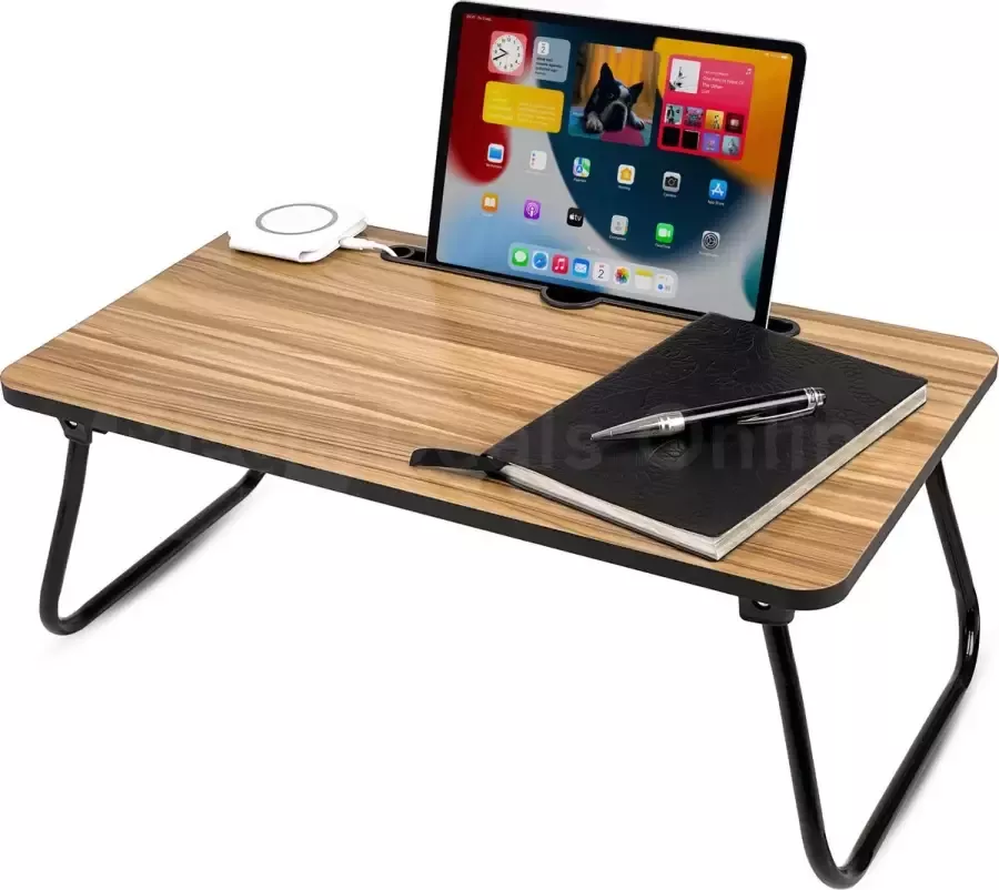 MDO Bedtafel Laptoptafel Bank tafeltje Ontbijttafeltje Bamboe look