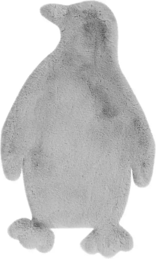 Me Gusta Lovely Kids 525-Penguin Grijs Blauw Vloerkleed Kinderkamer Babykamer Tapijt Hoogpolig Zacht
