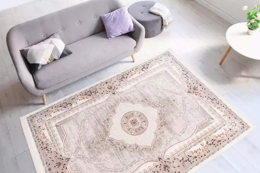 Me Gusta Vloerkleed akropolis 525 grijs zalmkleurig 80 x 150 cm