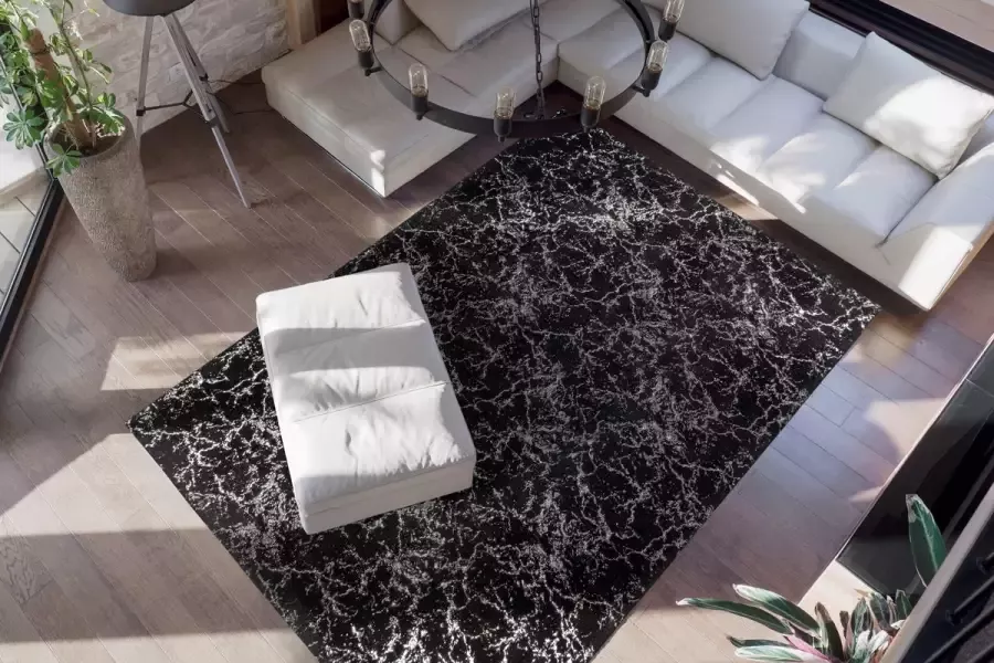 Me Gusta Vloerkleed bijou 225 zwart zilver 160 x 230 cm