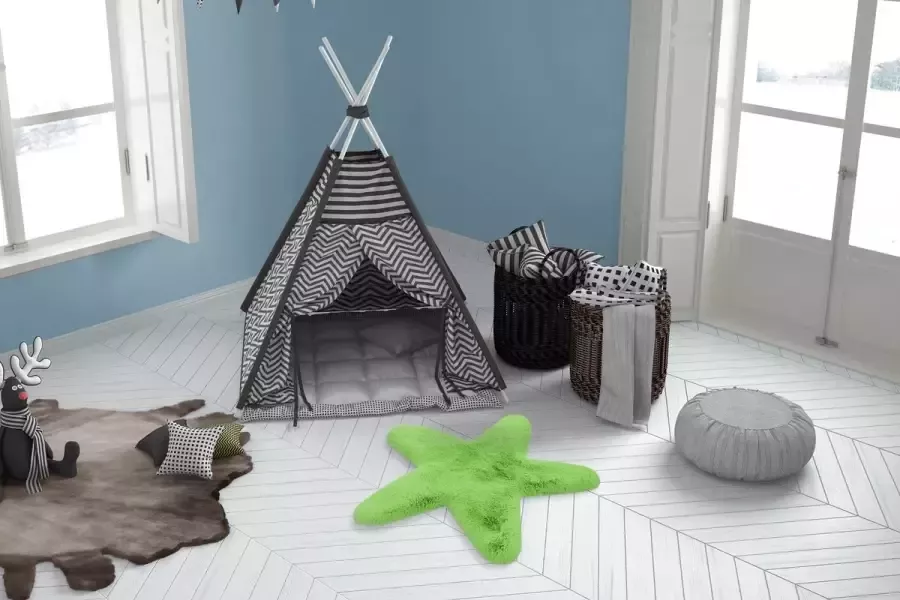 Me Gusta Vloerkleed lovely kids 1025-star groen 60 x 63 cm