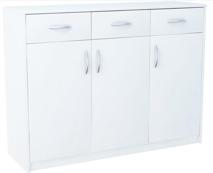 Meble Bestseller Kast 3D3S WIT 110cm laden boekenkast