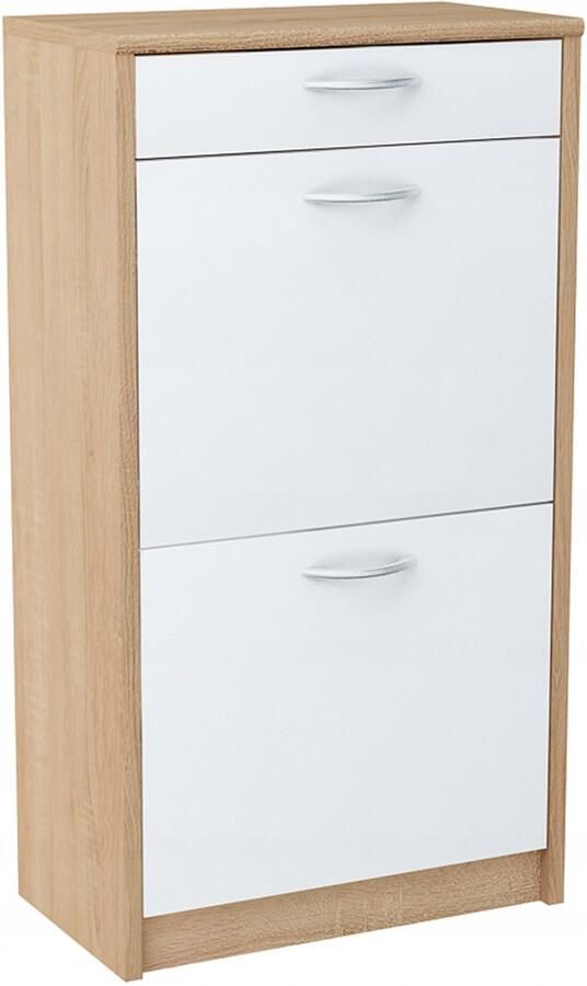 Meble Bestseller Schoenenkast 2D1S WIT-SONOMA met lade