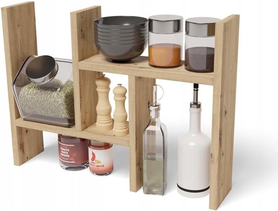 Meble Exclusive Staande keukenplank EX3 eiken ambachtelijke kast boekenkast