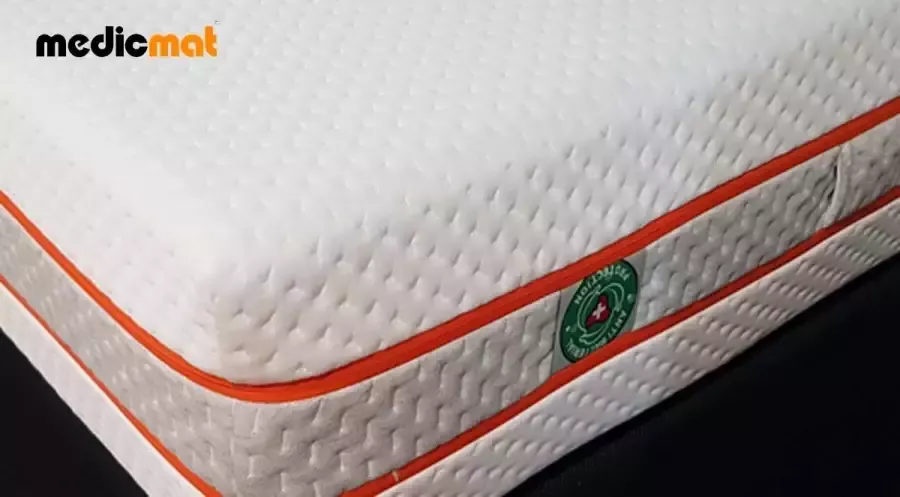 MatexBedding Medic Topper 2face Premium Ultimate 180x200x8 Orthopedisch dekmatras tegen rugklachten Optimale ondersteuning voor je hele lichaam Tweezijdig: stevig (afkoelend) of zacht (verwarmend) afritsbare zijdezachte hoes biokatoen matrasbeschermer - Foto 3