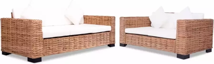 Medina 15-delig Bankstel natuurlijk rattan