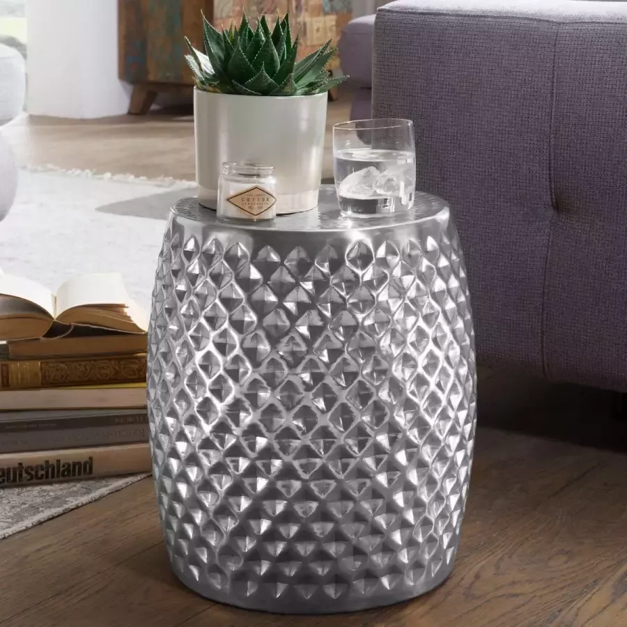 Medina Aluminium Bijzettafel Salontafel 32 x 42 x 32 cm