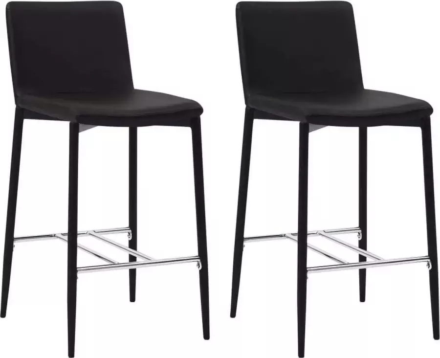 Medina Barkrukken 2 st kunstleer bruin